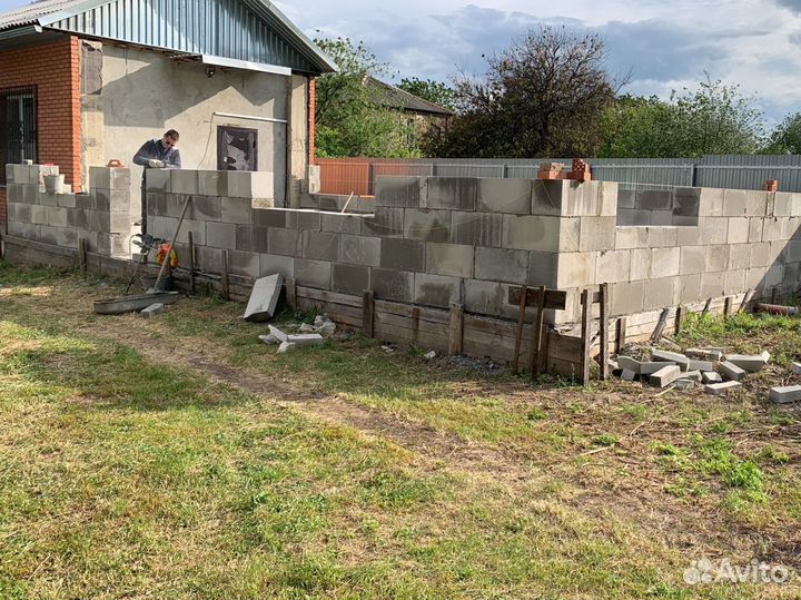 Кладка кирпича,кладка газоблока, пеноблока