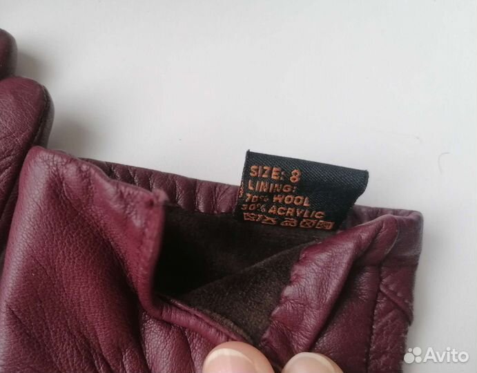 Перчатки из натуральной кожи