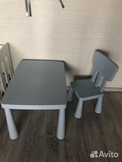 Стол и стул икея маммут