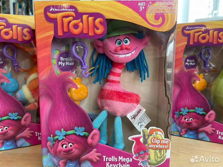 Игрушка-брелок мягкая Trolls Тролль