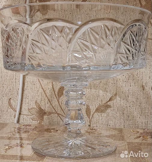 Ваза для фруктов/конфет, (хрусталь)