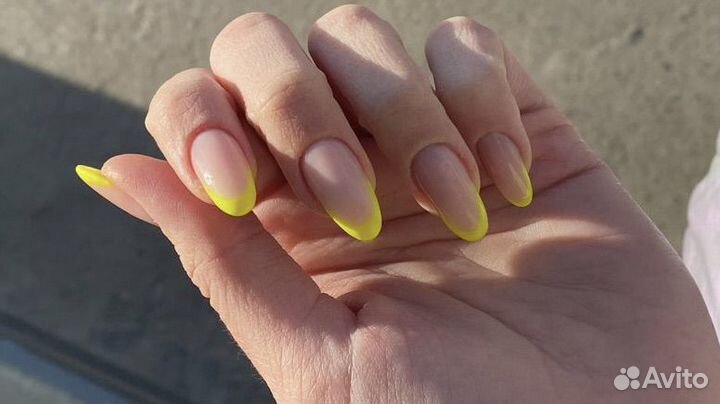 Маникюр гель лак наращивание