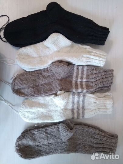 Носки шерстяные вязаные