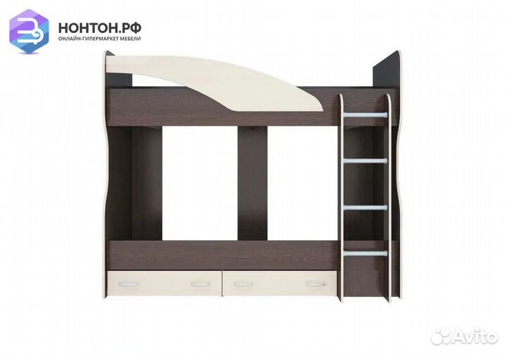 Двухъярусная кровать Мийа А венге / дуб молочный