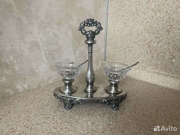 Набор для специй мельхиор старинные