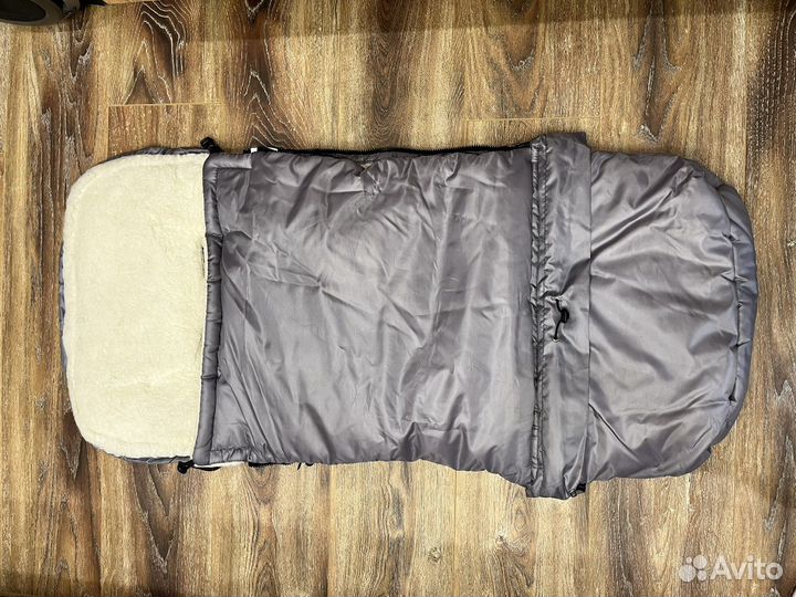 Зимний конверт в коляску овчина