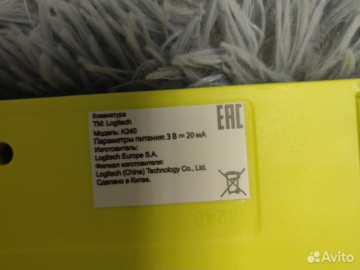 Клавиатура + мышь беспроводные logitech mk240 nano