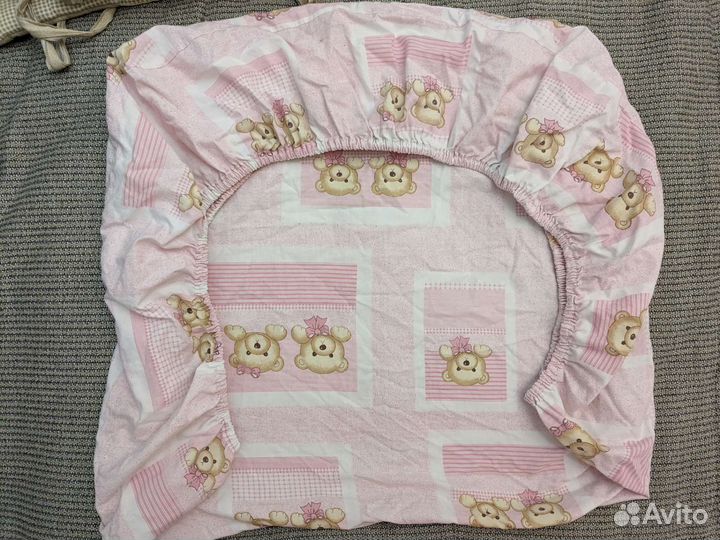 Комплект в детскую кроватку бортики, бель