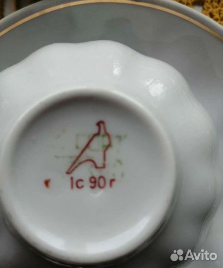 Чайный сервиз Пионы, СССР Дулево