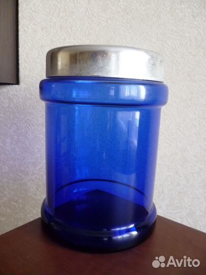 Банка без крышки СССР кобальт