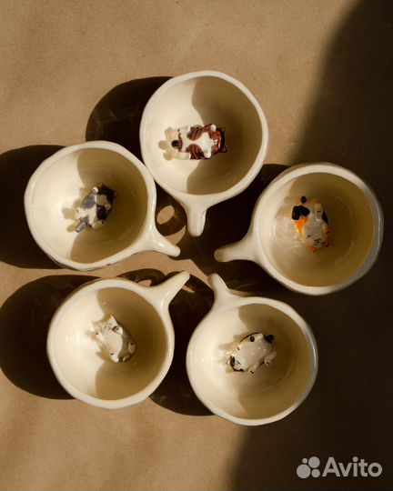 Кружки с котиками, керамика