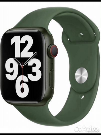 Apple watch новый ремешок силиконовый зеленый