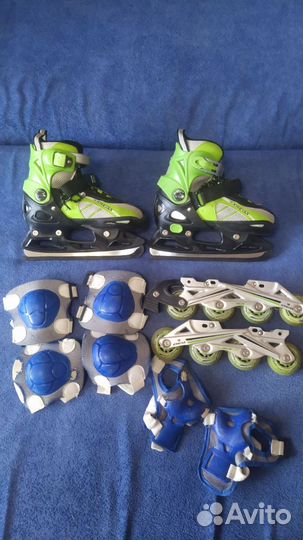 Роликовые коньки детские раздвижные 33 36