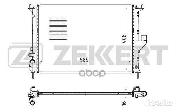 Радиатор охл. дв. LADA Largus 12- Renault Dust