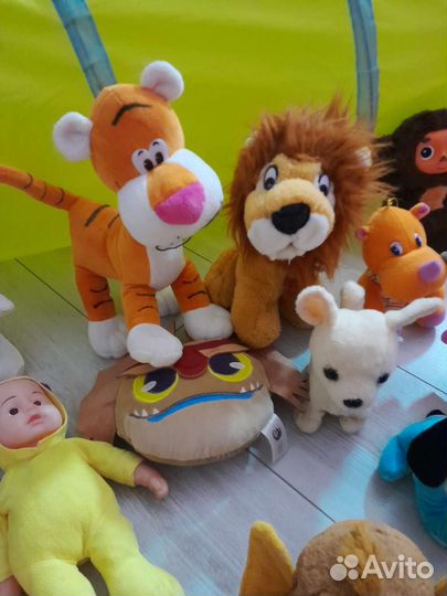 Мягкие игрушки пакетом много