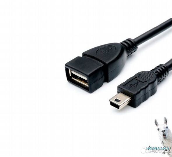 OTG кабель mini-usb (mini usb штекер - usb разъем)