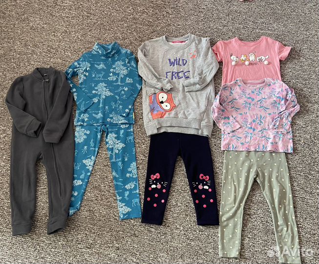 Пакет вещей на девочку 3-4 года размер 92-110