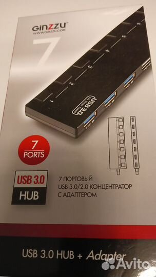 USB концентратор HUB ginzzu 7 порт