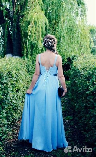 Платье голубое