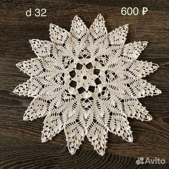 Салфетки вязанные крючком ручной работы