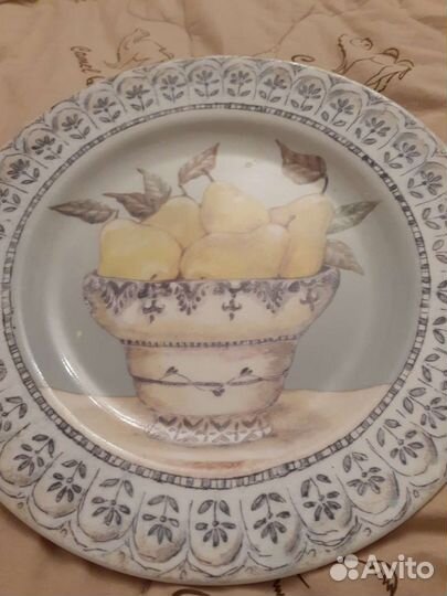 Витражная тарелка пр китай 1982г