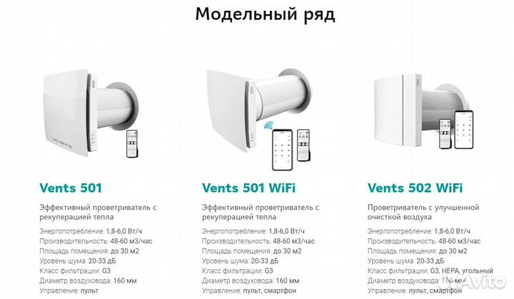 Очистители рекуператоры Vents (новинка)