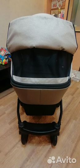 Коляска Adamex Cristiano 2 в 1 CR-245 кожа т.беж