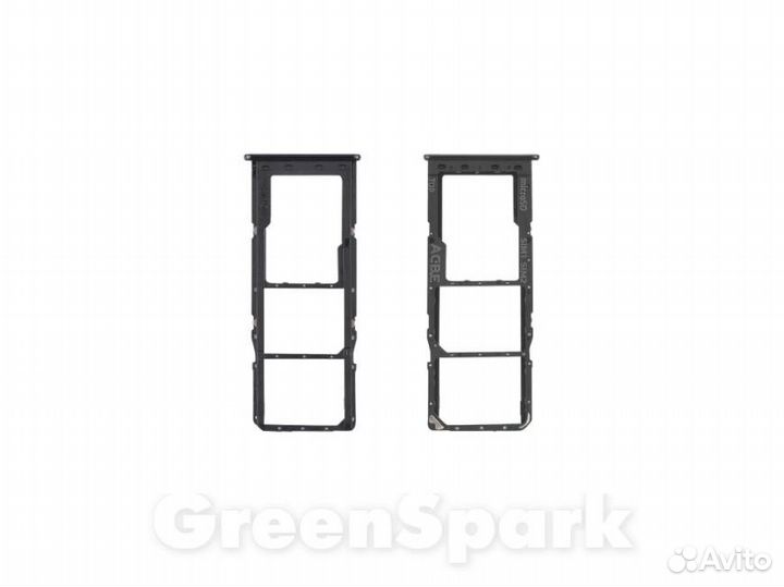 Держатель сим для Samsung A325F Galaxy A32 черный