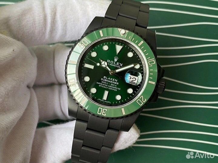 Часы Rolex Blaken Submariner Date LV (black, DLC)