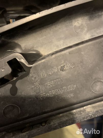 Решетка бампера.Накладка птф BMW E82,87,88