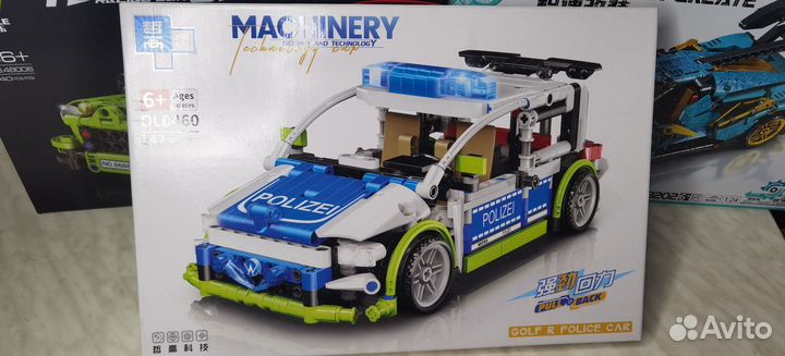 Конструктор Полицейский автомобиль Golf R, 542 дет