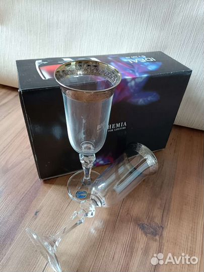 Набор фужеров богемское стекло