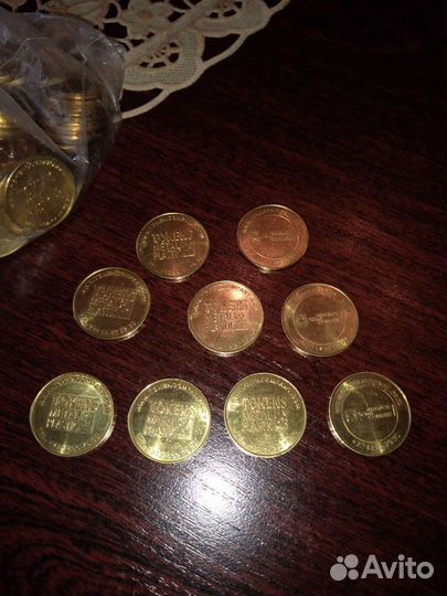 Монеты железо tokens metal S plastic