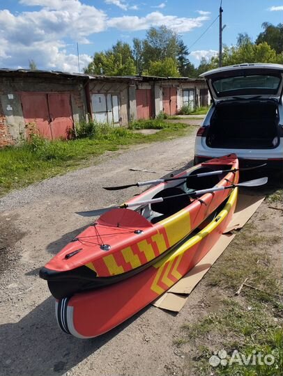 Двухместный sup каяк (байдарка) надувной. сапборд