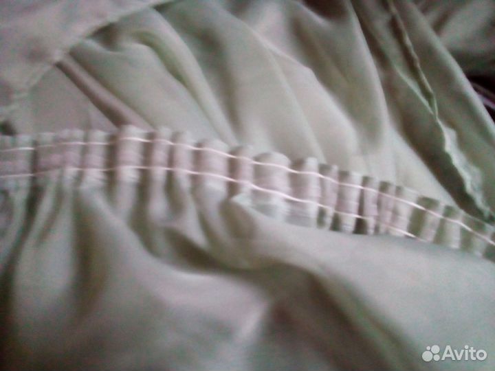 Тюль вуаль зелёный 253х496 см