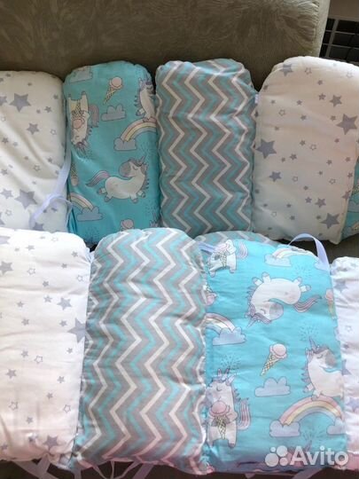 Бортики на круглую и овальную кроватку