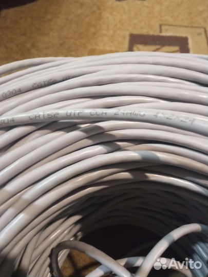Интернет кабель,витая пара 8 жил,cat 5e,UTP обжим