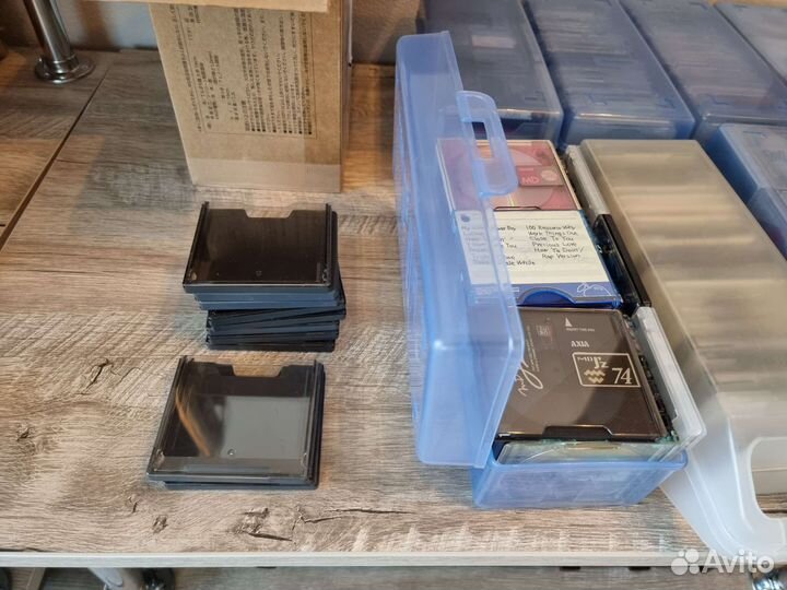 MD диски sony/maxell/axia/victor Боксы