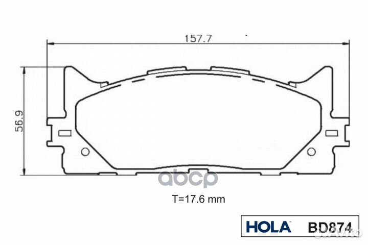Колодки тормозные toyota camry 06- перед. BD874
