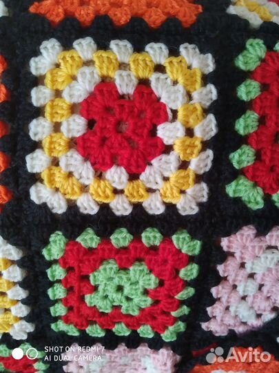 Палантин в стиле пэчворк ручной работы