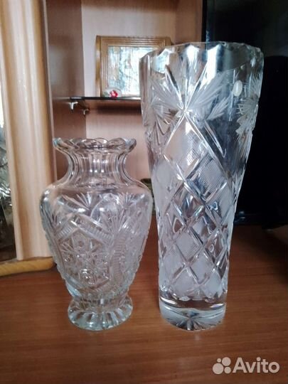 Ваза богемского хрусталя