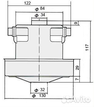 Мотор для пылесоса 2000w