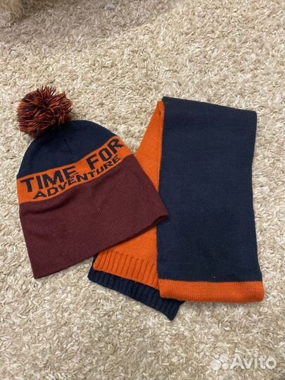 Комплект шапка и шарф для мальчика acoola