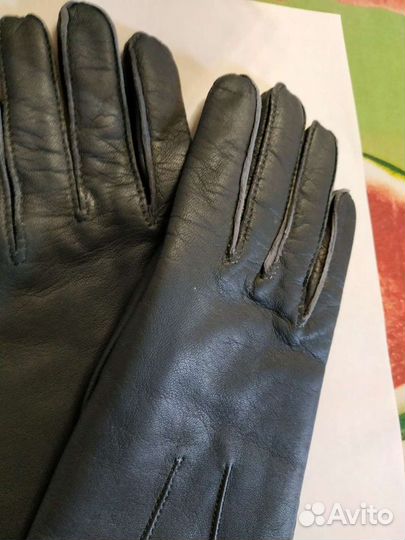 Перчатки женские кожа