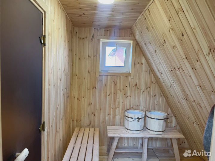 Баня a-frame 6х7 под ключ