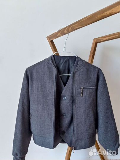 Пиджак бомбер, жилетка