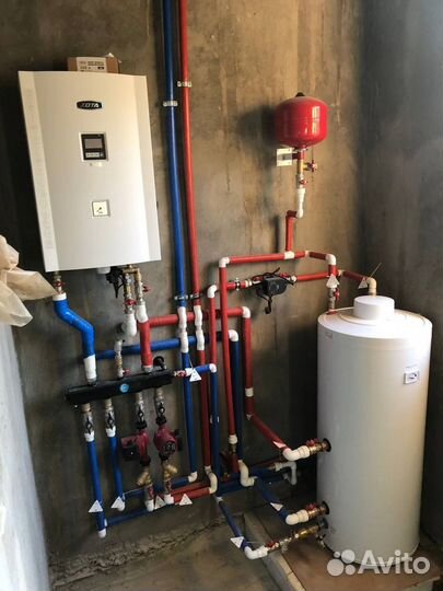 Монтаж отопления, водяной теплый пол, котлы