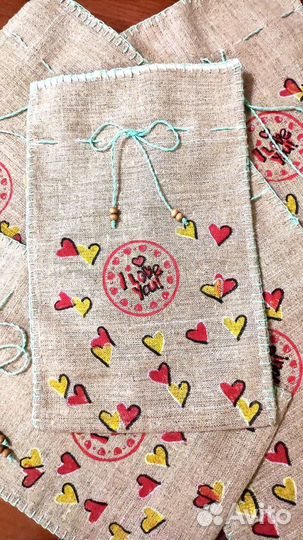 Льняные мешочки ручной работы