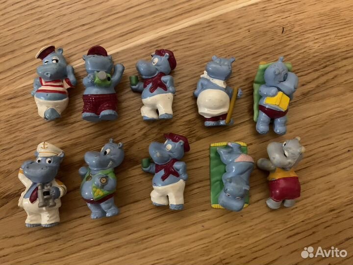 Игрушки из киндера сюрприза львята, бегемоты