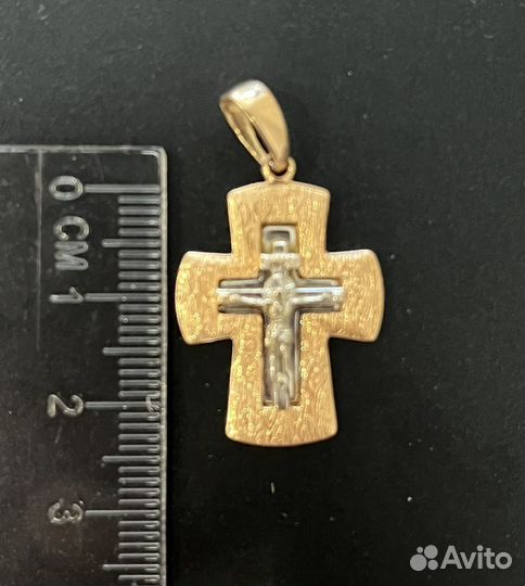 Золотой крестик 585 мужской